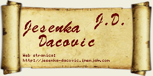 Jesenka Dacović vizit kartica